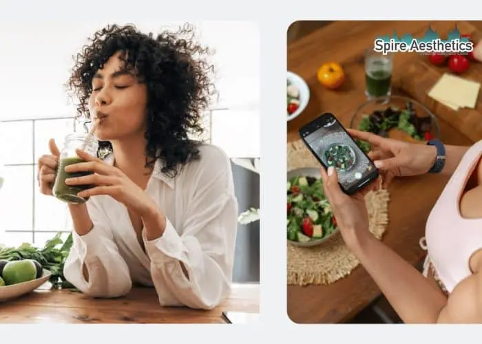 Image of woman looking into her diet and fat freezing Caversham to improve her health