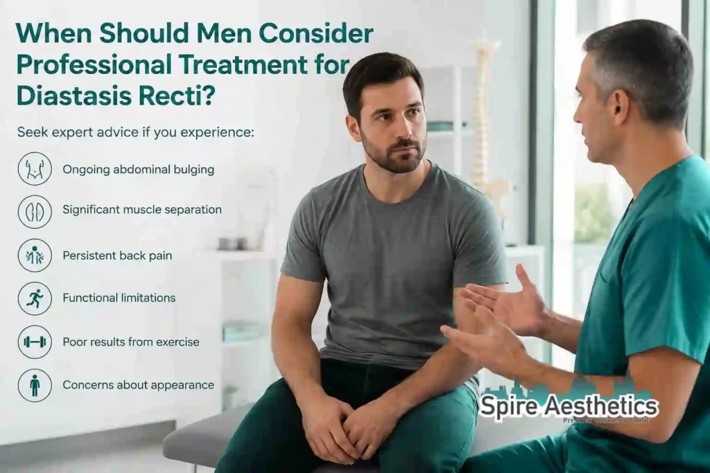 When Should Men Consider Professional Treatment for Diastasis Recti Caversham?